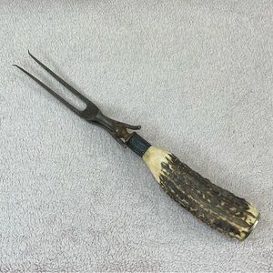 Genuine Antler Large Handmade Grill/Roast Fork-Vintage-Vtg-Renaissance Faire